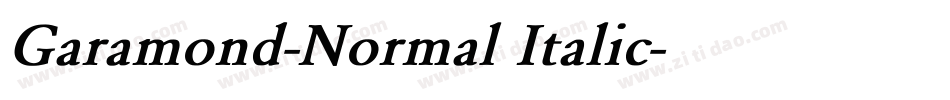 Garamond-Normal Italic字体转换